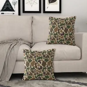 Duck Camouflage Pillow, Hunting Cabin Decorative Pillow, Soft Plush Car Cushion with Insert, Outdoor Enthusiast Style