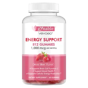 B12 Gummies Gynable Supports Mood & Brain Cells & CellEnergy non-GMO GLUTEN-free Vegan