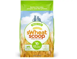 Cat Litter, Natural Wheat, Multi-Cat, Superior Clumping, Odor Neutralizing Enzymes, 14 lbs