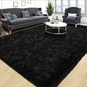Ultra Soft Solid Color Plush Area Rug, Soft Shaggy Rug, Long Pile Carpet for Living Room, Bedroom, and Window Sill, Cozy Floor Mat for Home Decor