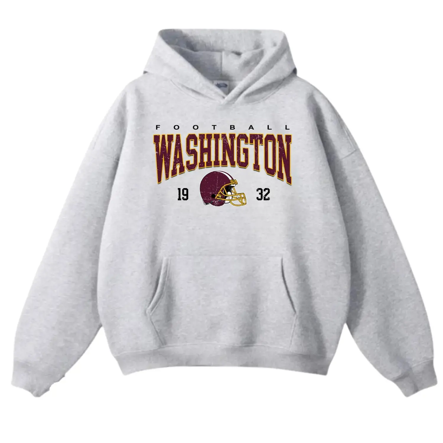 Vintage Style Washington Football Hoodie, Game Day Hoodie, Washington Team Football Hoodie, Sunday Washington Hoodie, Washington Football Hoodie, Retro Washington Gridiron Hoodie, Burgundy Gold Design, 1932 Helmet Graphic Pullover, Unisex Game Day Apparel