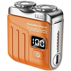 R-19 Luggage Electric Shaver, Beard Shaver Mini and Portable Suitcase Design, Electric Mini Razor Portable electrics Shavers, USB Rechargeable One-Button Long Lasting for Home Travel