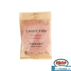 Kolsvart Roding Raspberry Swedish Candy Fish, 4.2oz Kolsvart Roding Raspberry Swedish Candy Fish, 4.2oz