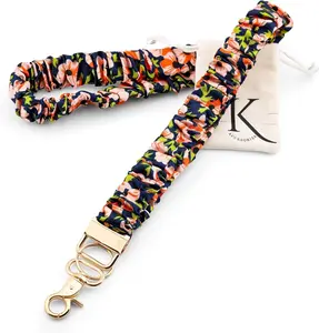 Stylish Scrunchie Lanyard for ID Badges Cute  Stretchy Lanyard for  Retractable  Holder