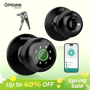 GHome Smart 4-in-1 Fingerprint Door Lock with Keypad and App Control, Keyless Smart Lock for Home, Bedroom, Apartment, Office or Garage, K10PRO