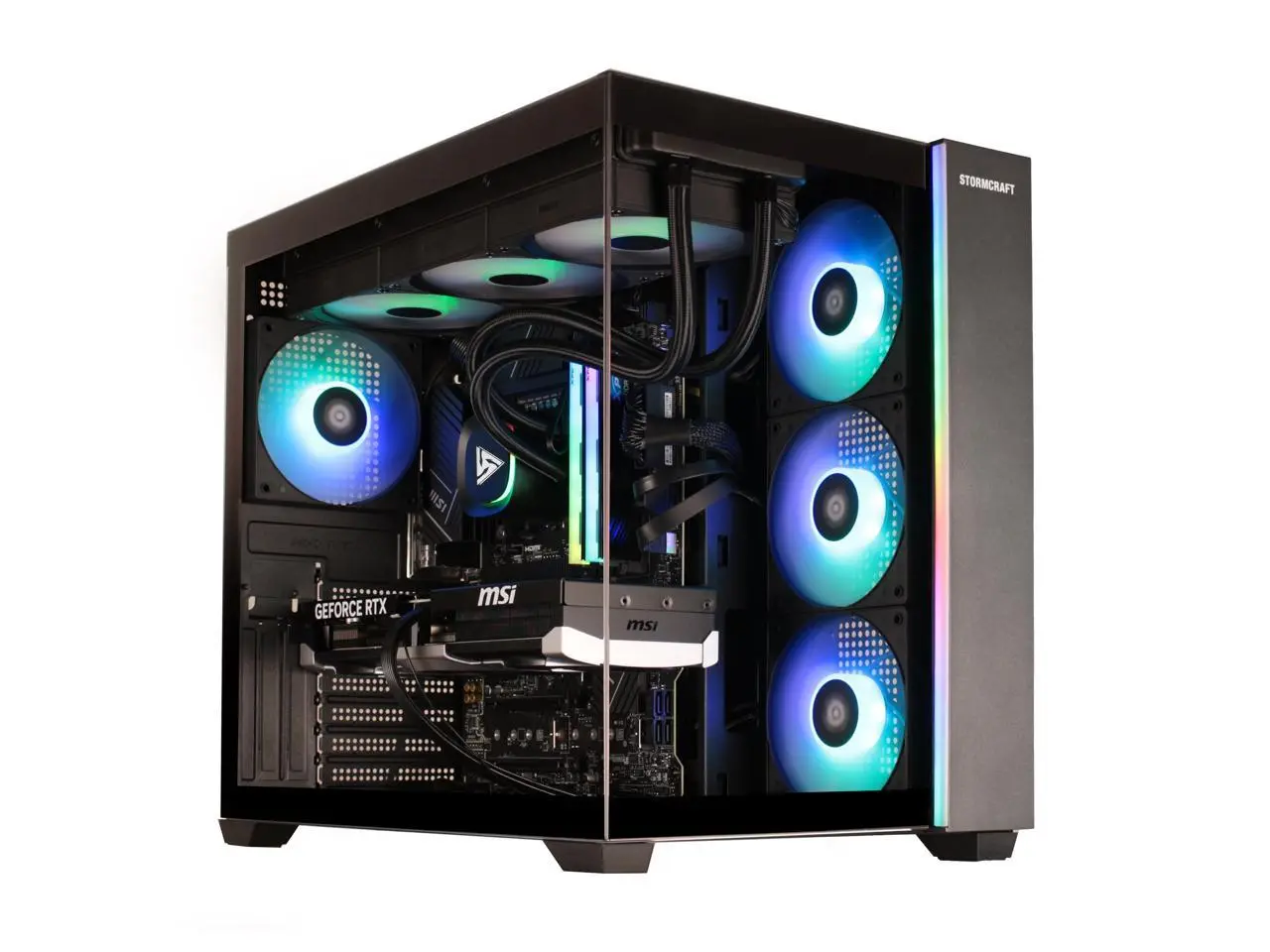 STORMCRAFT Gaming PC FALCON Intel Core i7-14700F NVIDIA GeForce RTX 5070 32GB DDR5 6000Mhz RGB 1TB SSD 360mm AIO 850 PSU Windows 11 Home- FA1470FCB-570N1