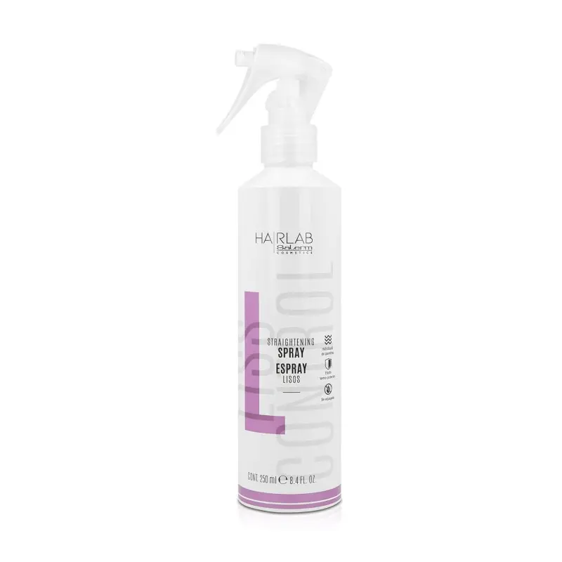 Salerm Cosmetics Straightening Spray - 8.4 oz Spray Bottle, Heat Protection, Hydrolyzed Silk, Frizz Control, Smooth Finish, Paraben Free, Saves Time & Money, Single Item, Unisex Adult Daily Haircare for All Hair Types, Tool-Free, Unscented