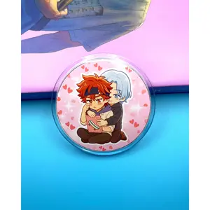 Sk8 the Infinity Pin Badge | Langa x Reki Chibi Button | Anime Fanart 6cm Round Pin