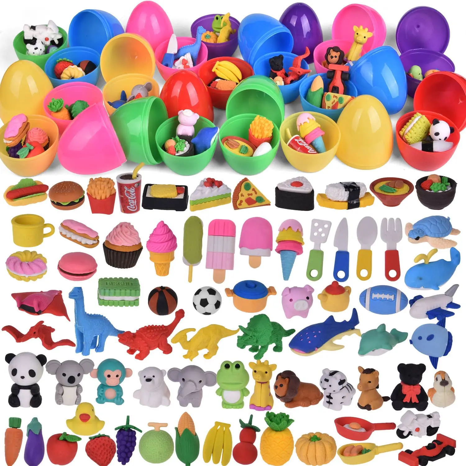{Fun Little Toys} Plastic Easter Egg :: Pencil Erasers