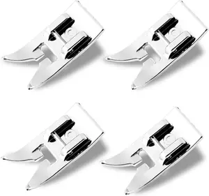 4pcs Zig Zag, Premium Stainless Steel Sewing Machine Foot, Straight Stitch Presser Foot Universal Purpose Snap On Foot for Singer, Brother, Janome, Toyota, Etc Domestic Sewing Machines.