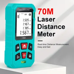 Laser Distance Meter for Professional Use, 70m/120m Laser Measurement Tool, Area Volume Pythagorean Calculator, Bubble Level, Backlit Display, Laser Measuring Tool, Laser Range Finder