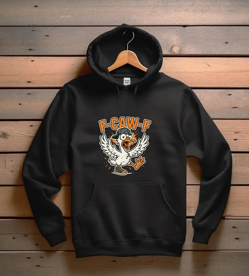 F-CAW-F Goose, Funny Goose Graphic Hoodie, Unisex hoodie for Animal Lovers