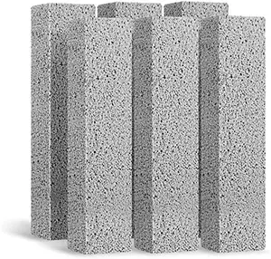 6Pack Pumice Stone for Toilet Cleaning Bowl Stick,Powerfully Cleans Hard Water Rings, Calcium Buildup & Stains, Suitable for Cleaning Toilet, Bathtubs, Kitchen Sink, Grill