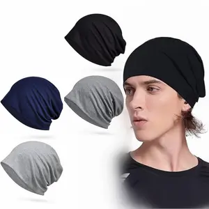 4PCS Summer Cotton Slouchy Beanie for Women Men Fashion Style Soft Hipster Daily Hat Lightweight Skull Sleep Cap