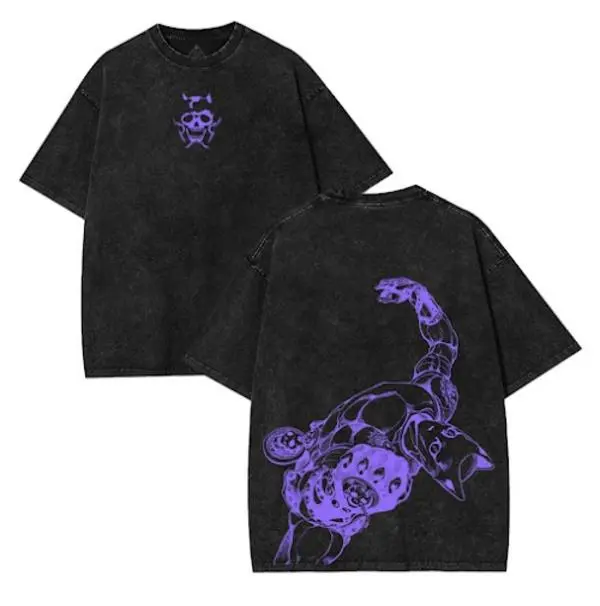 valentine shirts BLACK 123XL [Collection] "JOJO" KILLER QUEEN Anime Oversized T-Shirt, Heavyweight Cotton Shirt Regular Comfort Fit Fabric Collar Seamless Tshirt Clothes Top Gamis Menswear Classic Prints Smooth Tee Streetwear Tropical Crewneck