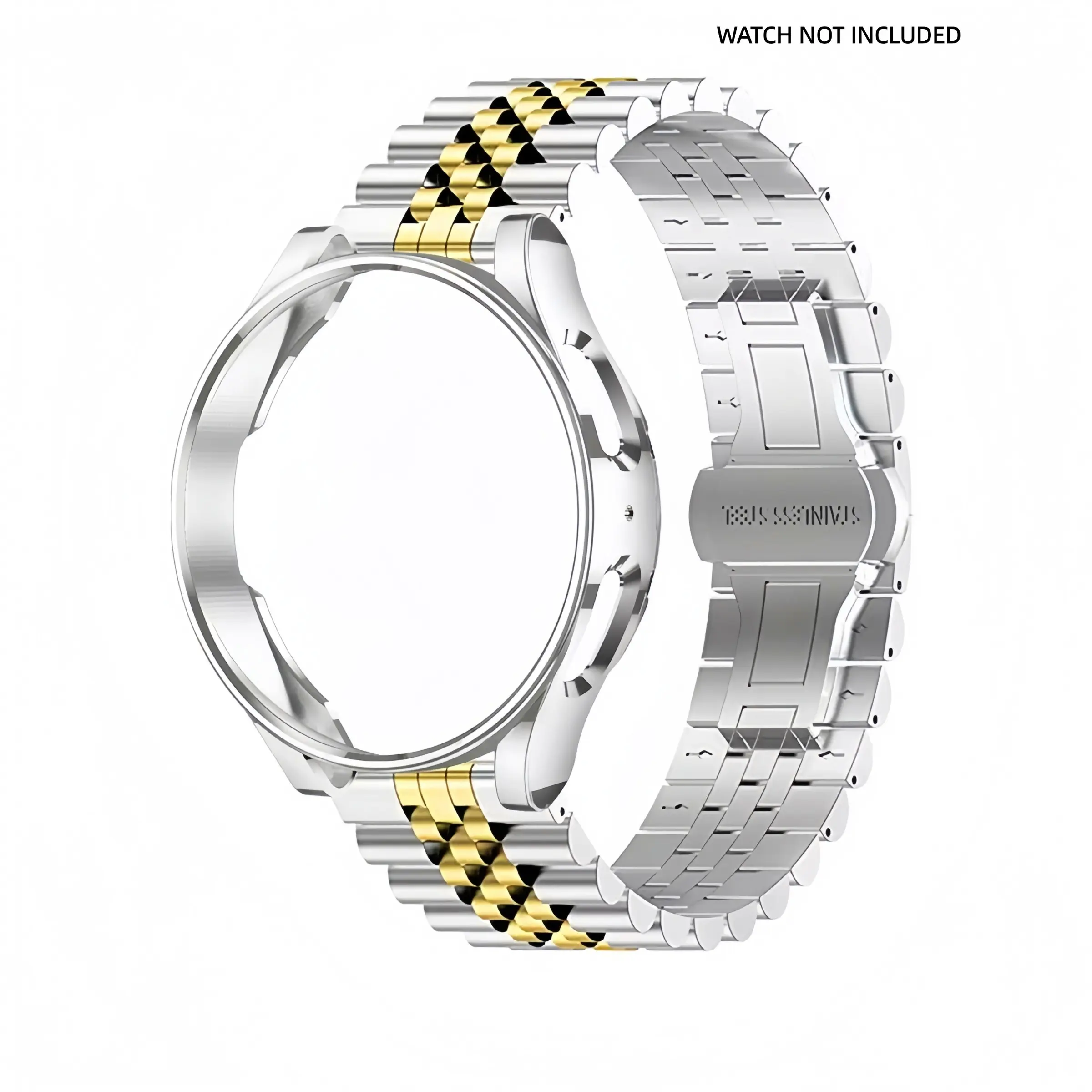 Metal stainless steel strap suitable for Samsung Galaxy Watch strap+case 4 5 Pro 6 7 44mm 40mm 45mm stainless steel bracelet Galaxy Watch 3 45mm 41mm 4 6 Classic for men and women