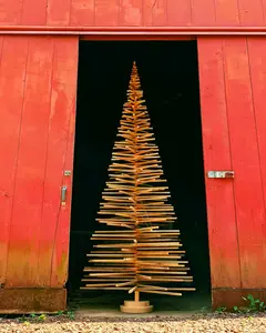 RECLAIMED AMERICAN CHESTNUT Square Branch Tree, 1FT-8FT