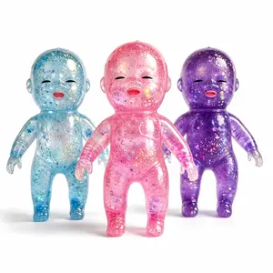Viral Mystery Galaxy Baby Stress Toy | Blind Box Glitter Squishy Figure, Transparent Sensory Fidget Toy, Cute Collectible Desk Buddy, Surprise Gift for Teens, Adults & Toy Fans