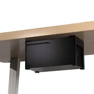 Xbox Series X Wall Mount and Under-Desk Stand with Charging, Sturdy Full Metal Console Holder with Scratch-Proof Silicone Case and Headphone Stand