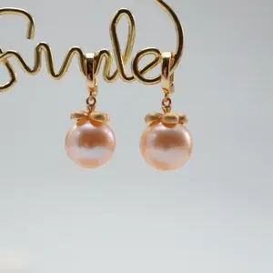 EZ064 Flower pearl stud earrings（D925J1347）