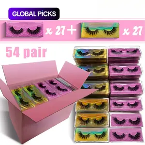 17/18mm thick false eyelashes, 54 pairs of natural-looking eyelash extensions, self-adhesive curled lashes for enhancing eye makeup, high-quality thick makeup eyelash extensions, suitable for women and girls #   Featured Recommendations