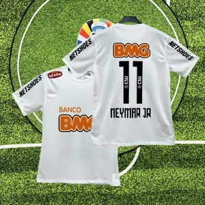 Neymar JR #11 Classic Retro 2012-13 Home Kit Fan Edition Adult Breathable Quick-Dry Soccer Jersey