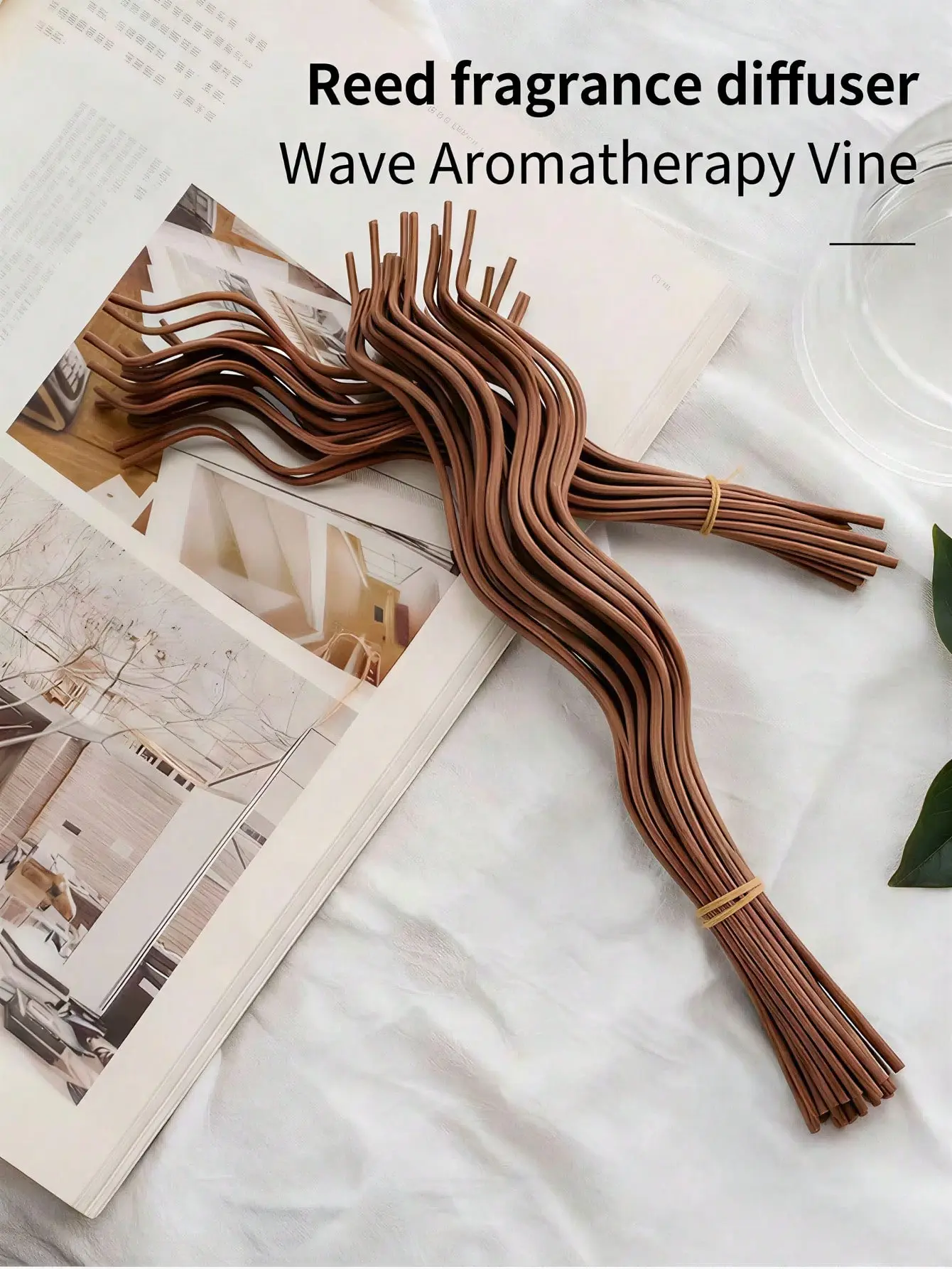 20pcs Reed Diffuser Replacement Sticks, Long Wavy Rattan Rods For Aroma Diffuser Oil, Perfume Diffuser Refill Sticks For Home Fragrance, Aromatherapy, Air Freshener, House Decor, Halloween, Autumn, Holiday & Gift Decor