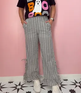 Gingham Ruffle Pants