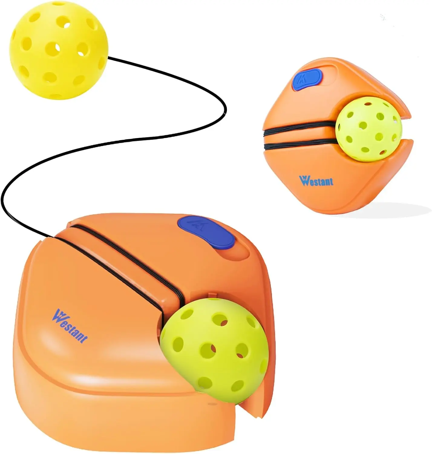 Match Buddy Pickleball Trainer - Pickle Ball Practice Rebounder with 2 Balls, Pickleball Training Aids for Adults, Kids, for Self Practice