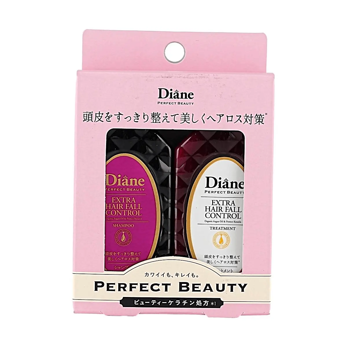 Diane Haircare Anti-Hair Loss Shampoo & Conditioner Set - Organic Argan Oil, Keratin Repair, Daily Mild Gentle Repairing (50ml x 2), Shampoo And Conditioner
