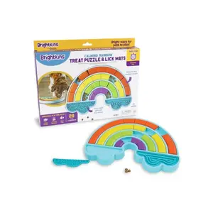 Brightkins Calming Rainbow Treat Puzzle & Lick Mats