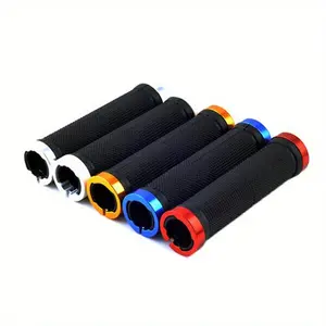 Bicycle Rubber Grips MTB Alloy Lock Bilateral Lock Handlebar Grips Anti Slip Cycling Handlebar Sleeve BMX Bicycle Accessories Outdoor Cycling Accessories