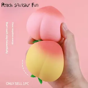 Simulated peach stress-relief toy, large peach soft toy, soft slow-rebound stress-relief toy, suitable for adults and children, holiday gift Squishies, Sensory stress reliever