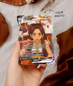 Custom Pokemon Card, Personalized Pokemon Card gift, Photo Anime Birthday Card, Birthday personalized pokemon, best friend gift, gf gift