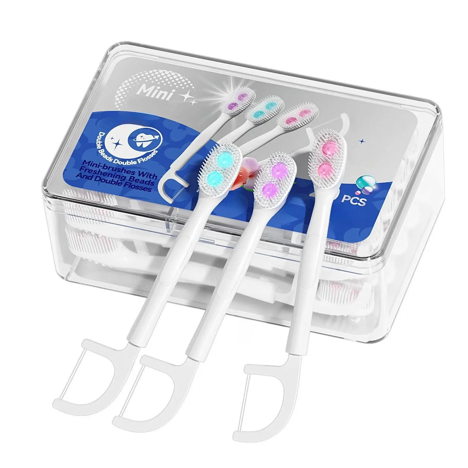 Portable Mini Toothbrush Travel Set, Disposable Soft Bristle Toothbrush with Fresh Beads, Oral Care Toothbrush for Outdoor Camping Hiking, Travel Toothbrushes