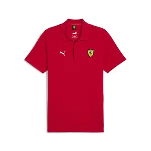 PUMA Mens Scuderia Ferrari Short Sleeve Shirt Casual Casual - Red
