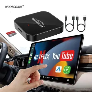 2026 Upgraded 4+32G Wired-to-Wireless CarPlay Adapter for iPhone, USB Type-C Plug-and-Play Dongle, 0 Latency Stable Connection, Wireless CarPlay Screen Compatible with iOS 10+, Car Audio & Display Support, YouTube Access