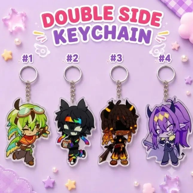 Unstable Universe MCYT Yt Translucent Acrylic Keychain, YT portable universe & lifesteal smp acrylic keychains