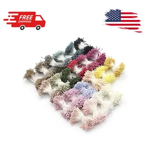 1000PCS Double Heads Artificial Matte Flower Stamen 20 Colors(Color 4)