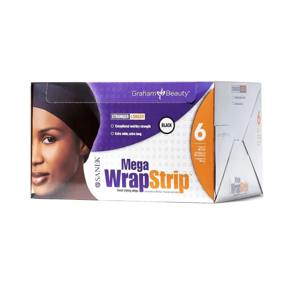 GRAHAM BEAUTY SANECK BLACK MEGA WRAPSTRIPS 6pk of 40 | 55142-BOX