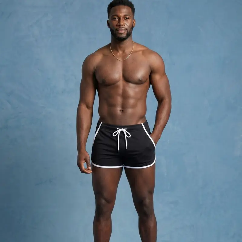 Men's 3" Inseam Lightweight Performance Shorts - Free-Move Mesh, Quick-Dry, Split V-Cut Sides, Elastic Waistband, 2 Side Slant Pockets, 100% Polyester Breathable, Running Training Bottoms, All Seasons, Cold Wash, M(32.5-36.5), 2XL(39.5-43),sohochic