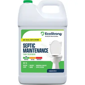 Septic Tank Treatment -1 Gallon Professional Grade Liquid | Live Bacteria & Enzyme Formula - Erase Septic Odor & Prevent Septic Backups