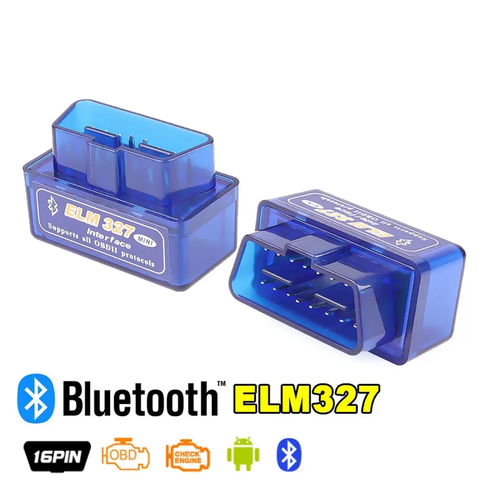 High-Quality Wireless 16-PIN Interface V2.1 ELM327 OBD2 Mini Code Reader Scan Tool, Car Diagnostic Tool with Display Current Sensor Data, for Android Pads and Windows Devices