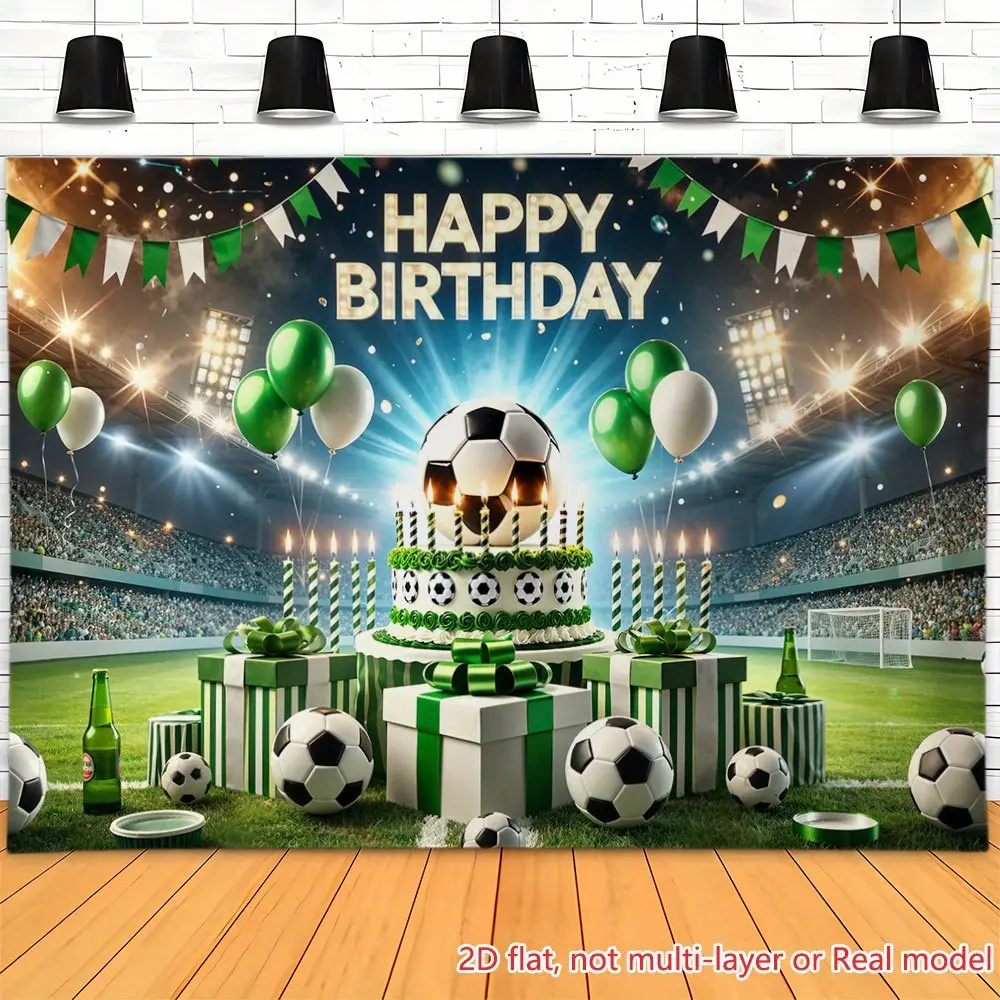 Premium Synthetic Polyester Soccer Stadium Backdrop - Lightweight Football Tapestry Wall Hanging, French Country Home Supplies for Valentines Day, Anniversary Events, Home Decor