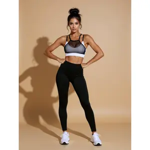 Sleeveless Knit Sports Bra