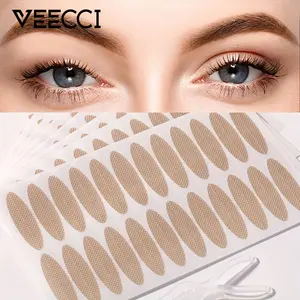 48pcs VEECCI Invisible Eyelid Tape, Breathable & Waterproof Lace Eyelid Strips for Perfect Eye Enhancement, Instant Lift for Hooded, Droopy, or Asymmetrical Eyelids, Non-Scented-DF4HD
