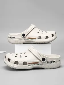 Men Super Cloud Cushion EVA Clogs, Non Slip Waterproof Adjustable Heel Strap Summer Casual Slippers, Breathable Durable Garden Work Beach Indoor Outdoor Walking Sandals For Male