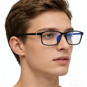 Anti-Blue Light Eyeglass Frames for Men - Prescription Myopia & Plain Lens Eyewear