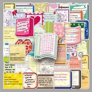 50PCS Motivational Quote Stickers, Waterproof Vinyl Self-Affirmation Stickers for Water Bottles, Laptop Use, Scrapbook (Phone & Electronics Accessory), Sticker