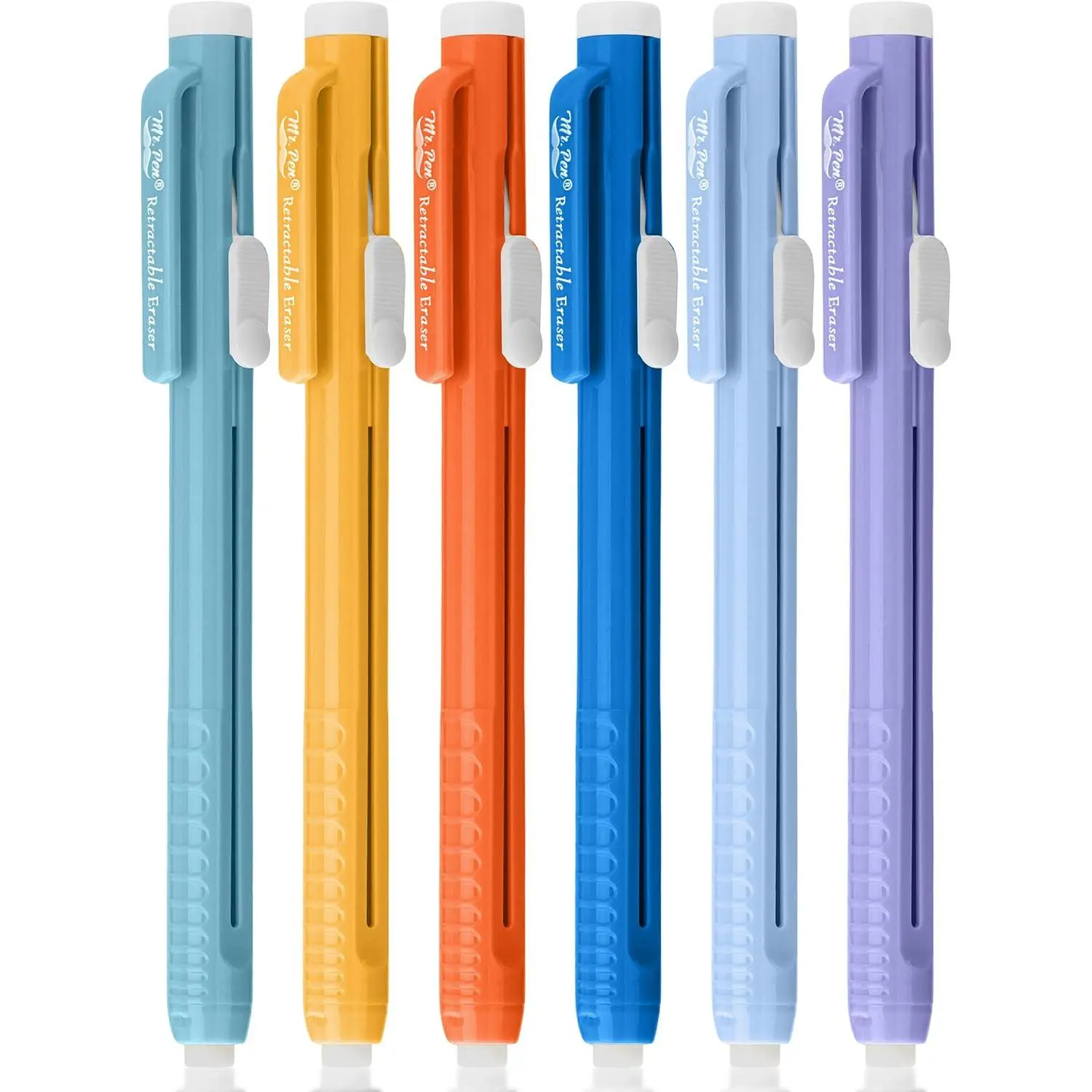 - Retractable Mechanical Eraser , 6 Pack, Winter Colors, Erasers for cils, Eraser for Artists